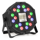 Cañón De Led Rgb 18x1 Audioritmico Control Dmx512 Multicolor