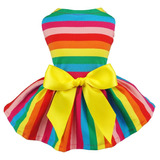 Fitwarm Vestido Para Perros A Rayas Arco Iris, Ropa De Veran