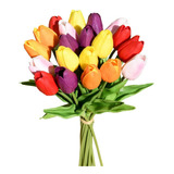 Flores Artificiales 20 Tulipanes Hogar Fiesta Deco - 2color
