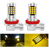 Kit De Faros Antiniebla Led Para H11 6000k Bicolor Amarillo