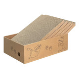 Caja De Cartón Rascador Para Gatos De Interior 5 Paquetes