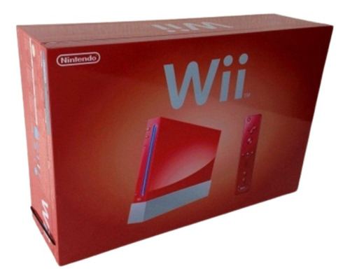Caixa Vazia Nintendo Wii Vermelho De Madeira Mdf