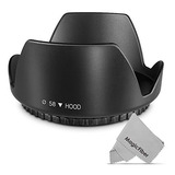 58mm Tulip Flower Lens Hood For Canon Rebel T5, T6, T6i, T7i