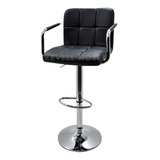 Silla Ajustable Banco Con Brazos Negro Giratorio