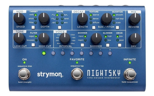 Pedal Strymon Nightsky Reverb Novo Lacrado 