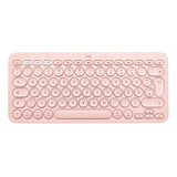 Teclado Bluetooth Logitech K380 Español Rosa Tecla Ñ