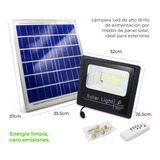 Kit Reflector Led 300w De Energía Solar Con Panel Y Control Color De La Carcasa Negro Color De La Luz Blanco Frío