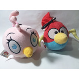 Peluches Angry Birds Estela Y Relámpago- 14 Cm Y 12 Cm