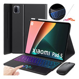 Funda Con Teclado Táctil Y Ratón Para Xiaomi Pad 5/5 Pro