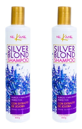 Kit 2 Shampoo Matizador Violeta Silver Nekane 300g Sin Sal