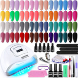 Jodsone Kit De Esmalte De Uñas De Gel Con Luz Uv De 32 Color