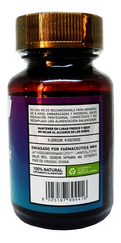 B Complex Vitamina 60 Caps Complejo B1 B2 B3 B5 B7 B9 B12