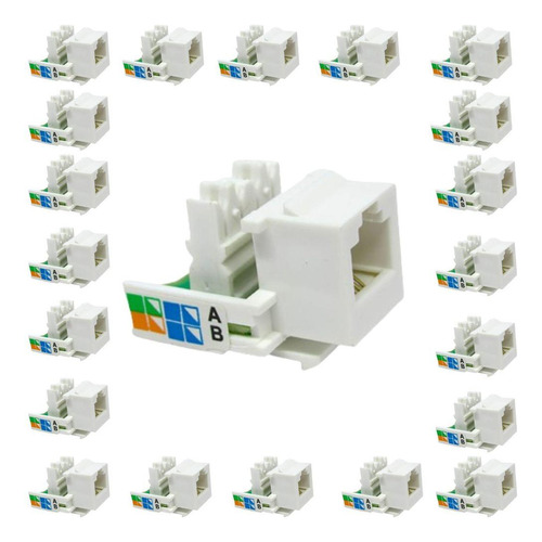 Conector Para Telefonia Solucao Keystone Para Telefonia Rj11 - Kit 100 Unidades  Kit X  100 Unidades