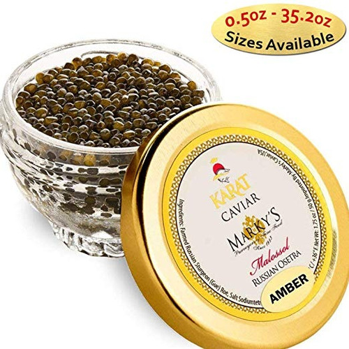 Marky Rusa Oscietra Karat Ámbar Caviar - 1.75 Oz Prima Oscie