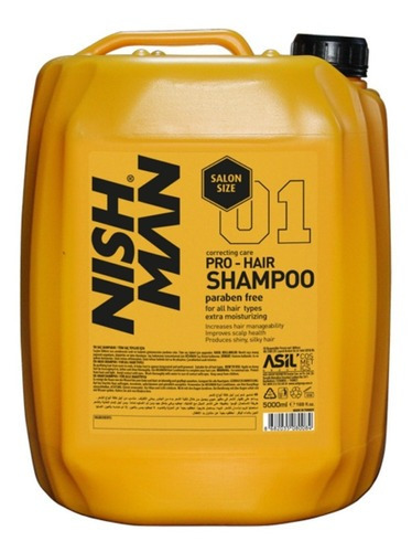  Shampoo Nishman Libre De Parabenos 5 Litros Barbería