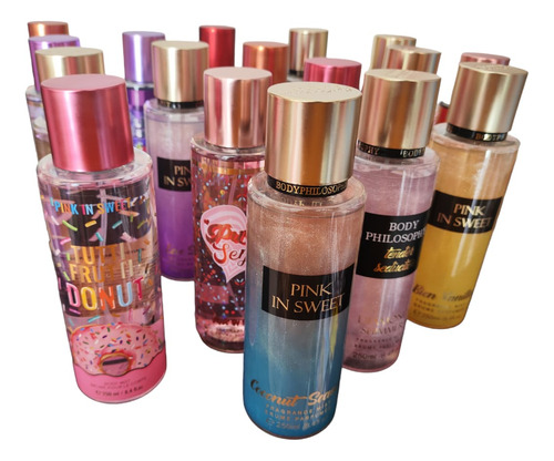 Lote 12 Lociones Dama Body Mist Mujer Mayoreo 