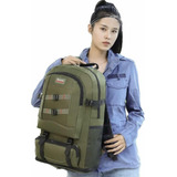 Mochila Back Pack Táctica Viaje Escuela Deportiva Gym 1596 S Color Verde Militar Diseño De La Tela Liso