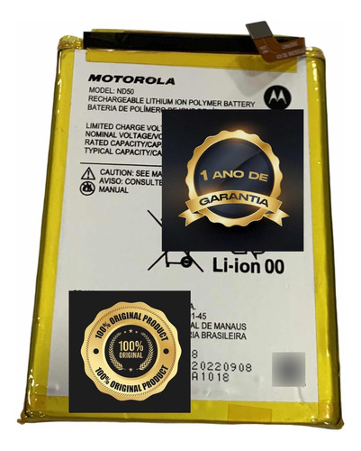 Flex Bateria Para Moto G42 100% Original Nacional Garantia!