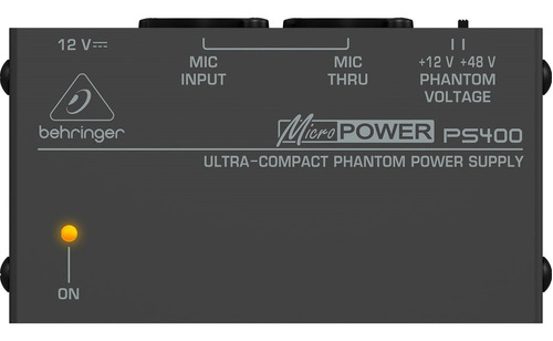 Behringer Ps400 Fuente Alimentación Phantom Power Micrófono