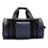 Bolsa De Viaje Boss Para Hombre De Material Revestido Color Azul Oscuro