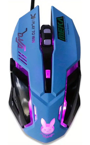 Mouse Gamer Con Cable Usb, 2400dpi, 6 Botones, Dva Overwatch