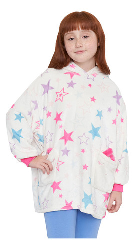 Pijama Niña Coral Unicornio Blanco Corona