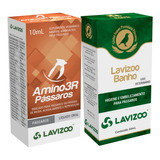 01 Amino 3r Aminostress Pássaros 10ml 01 Lavizoo Banho 30ml