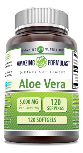 Amazing Formulas Aloe Vera 5000 Mg 120 Cápsulas Blandas Sup