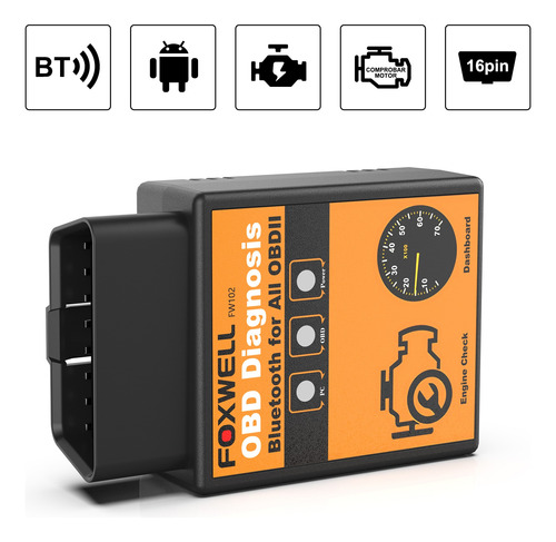 Escaner Automotriz De Coche Obd2 Foxwell Elm327 Para Bt V1.5