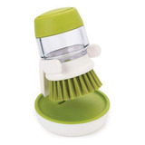 Cepillo Lavaplatos Con Dispenser De Detergente Color Verde