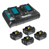 Combo 4 Baterias Bl1860 + Cargador Dc18rd Makita 1980875