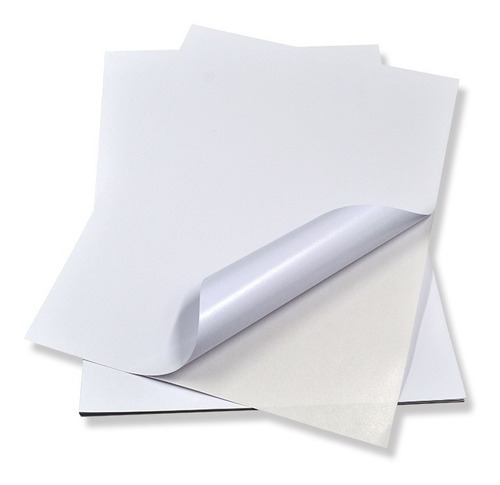 Papel Adhesivo Brillante Impresora 200 Hojas Carta 