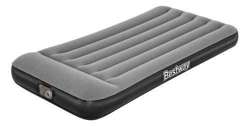 Colchon Inflable Individual Bestway Tritech Almohada Y Bomba Color Gris Oscuro