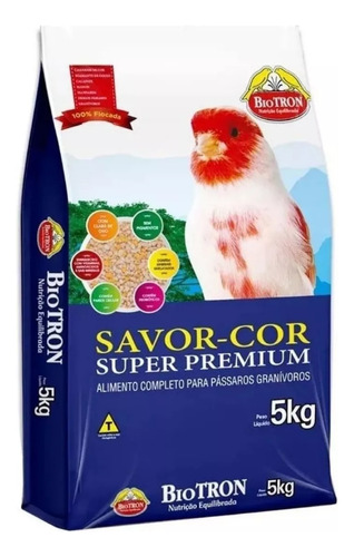 Savor-cor 5kg Farinhada Biotron Super Premium Para Canários