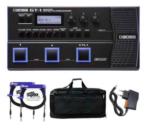 Pedaleira Pedal Gt-1 Boss Gt1 Efeitos Guitarra C/ Bag + Kit