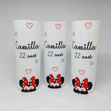 100 Copos Long Drink Personalizado Aniversario Minnie   