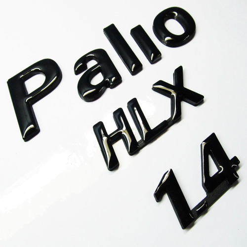 Emblemas Fiat Palio Hlx 1.4 Negros Pega 3m Foto 3