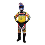 Conjunto Motocross Suzuki Mx Gama Racing Motoscba P