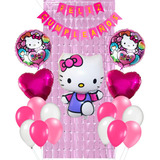 Decoración Globos Hello Kitty Para Cumpleaños 