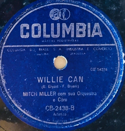 Disco Rotaçao 78- Mitch Miller - Lisboa Antiga - Willie - Co