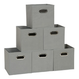 Household Organizador Set 6 Cubos Almacenamiento Ropa Gris