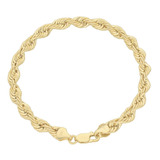 Pulsera Pulso Esclava Oro 14k Kilates Torzal 6mm 21cm