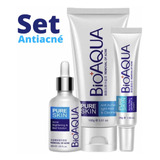 Set De 3 Pure Skin Bioaqua Retira Acne Espinillas Grasa 