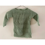 Sweater | Tejido A Mano | Nuevo | Niñas | Verde