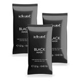 Idraet Mascara Black Peel-off Carbón Puntos Negros Pack X 3 
