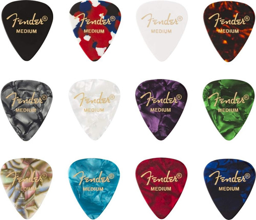 Puas Premium Original Fender Usa Pack X 12 Unidades Surtidas