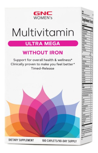 Gnc | Womens Multivitamin Ultra Without Iron | 100 Caplets