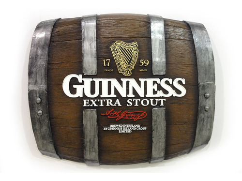 Barril Horizontal De Parede - Guinness Cerveja