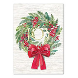 Joy Wreath Boxed Christmas Cards Set Of 12 (47316), Mul...