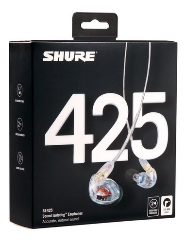 Fone Shure Se425 C/nf E2 Anos D Gtia Cuidado C/falsificações